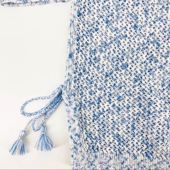 NWT Talbots Blue Mesh Side Tie Sweater Small - Picture 6 of 8